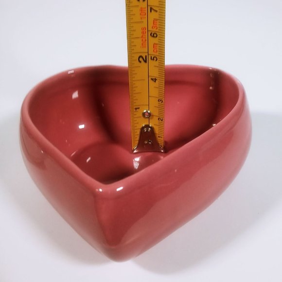 Porcelain Fleurs De Regetice Heart Pink White Edelweiss Musical Trinket Box - Picture 11 of 13